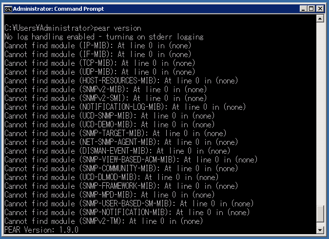 Image of PEAR runtime error